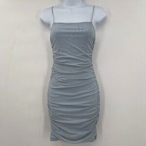 Hello Molly Women's  Holiday  Cocktail Ruched Lined Dress In Light gray Size XS